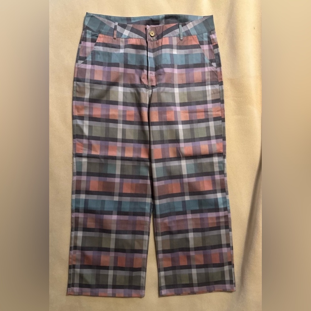 #483 Women’s Multicolor Plaid Pants